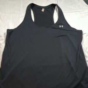 Under Armour Women's Black Scoop Neck Sleeveless Racerback Tank Top Size XL